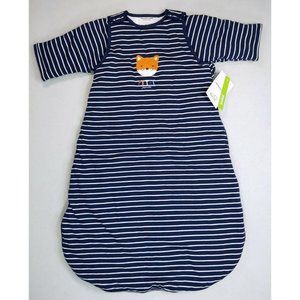 Vertbaudet Infant/Baby 0-6mo. Detachable Long-Sleeved Sleep Bag/Sack - Blue/Fox